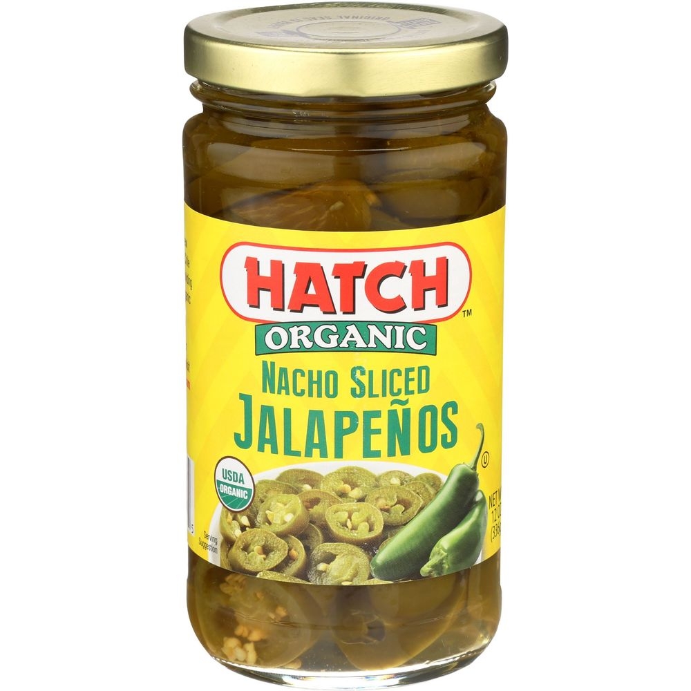 Hatch Organic Nacho Sliced Jalepenos, 12 Ounce -- 12 per case