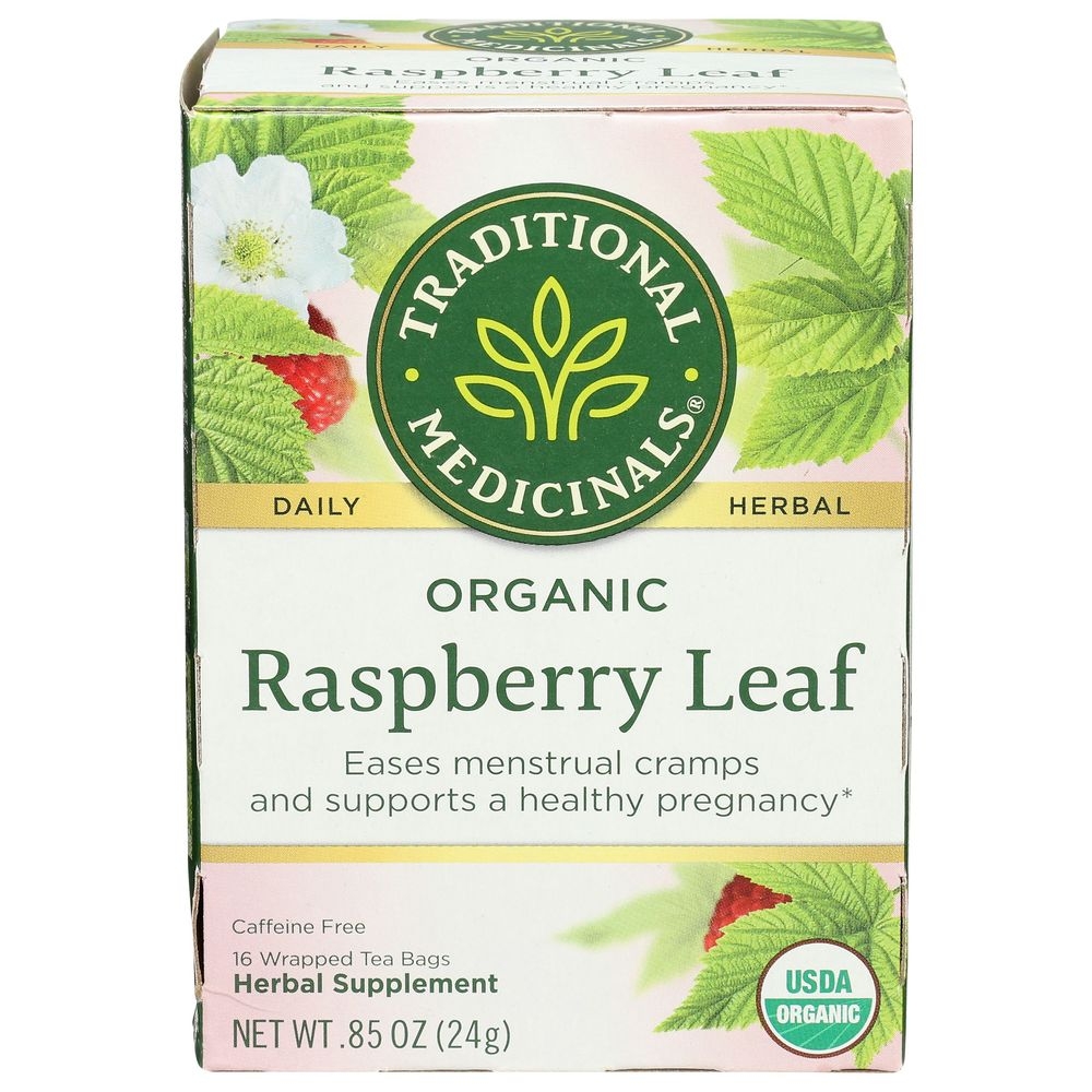 Traditional Medicinals Organic Raspberry Leaf Herbal Tea, 16 tea bags -- 6 per case