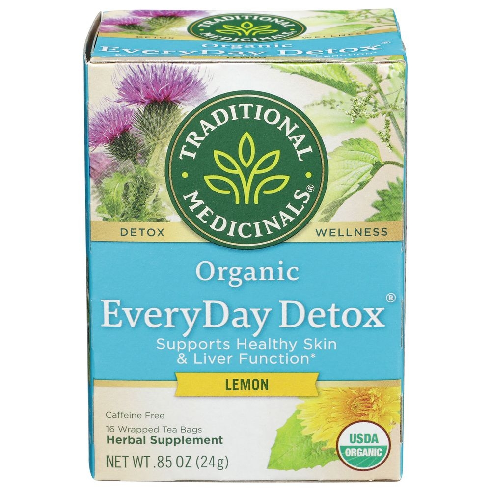 Traditional Medicinals Organic Lemon Everyday Detox Herbal Tea, 16 tea bags -- 6 per case