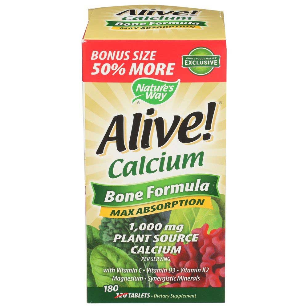 Natures Way Alive Calcium Tablet - 180 count per pack