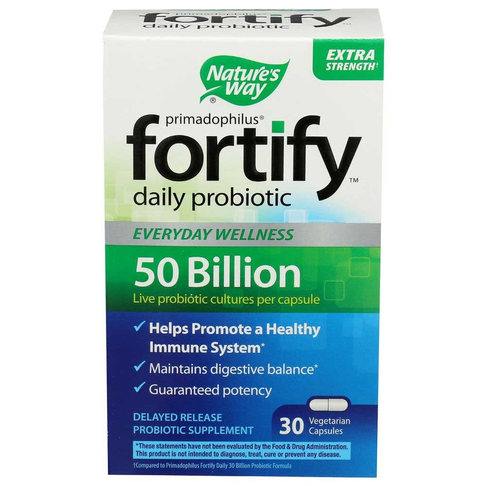 Natures Way Fortify Daily 50 Billion Probiotic Extra Strength Vegetarian Capsule - 30 count per pack