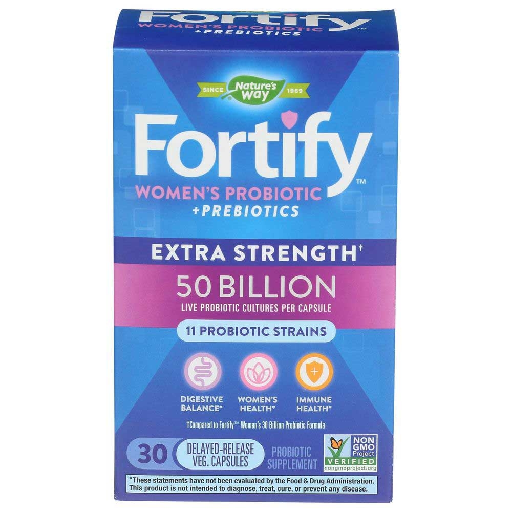 Natures Way Fortify Womens Probiotic Extra Strength Vegetarian Capsule - 30 count per pack