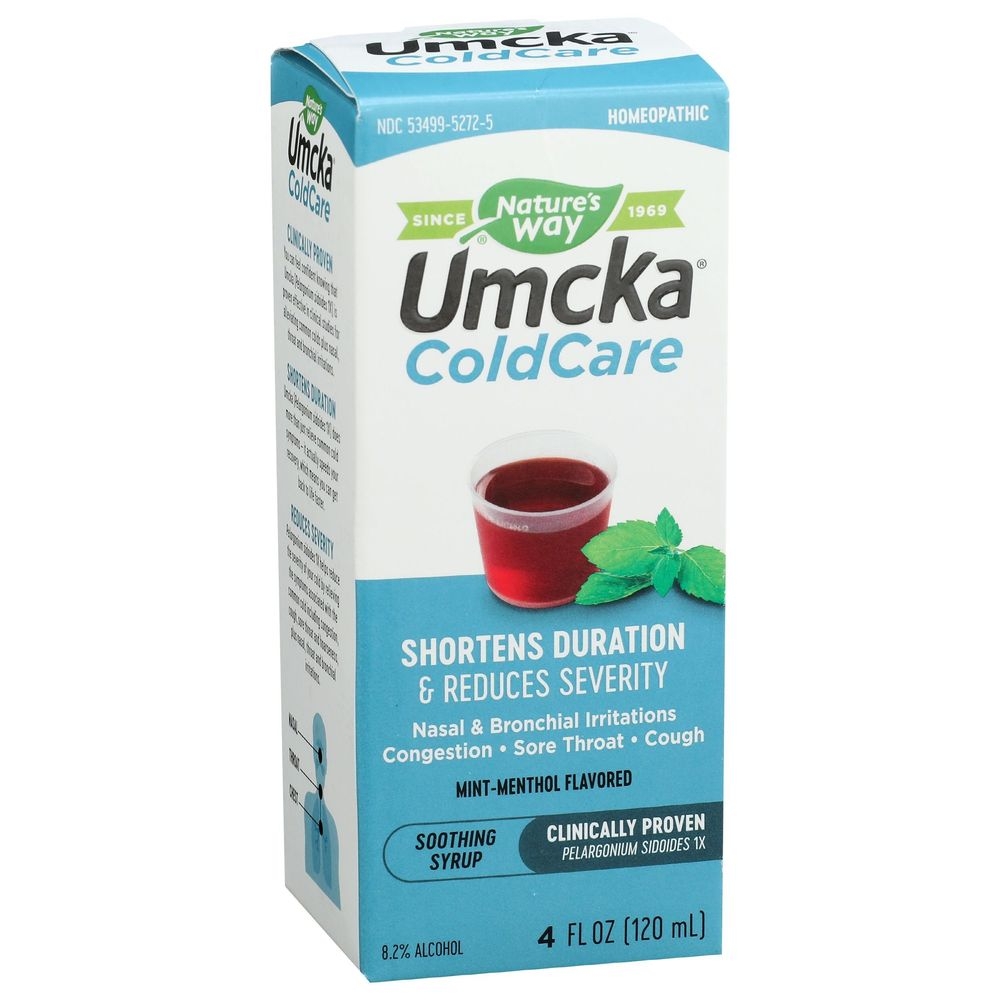 Natures Way Umcka Mint-Menthol ColdCare Syrup, 4 Ounce
