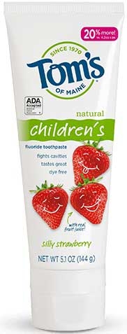 Toms Of Maine Silly Strawberry Childrens Anticavity Fluoride Toothpaste, 5.1 Ounce -- 6 per case