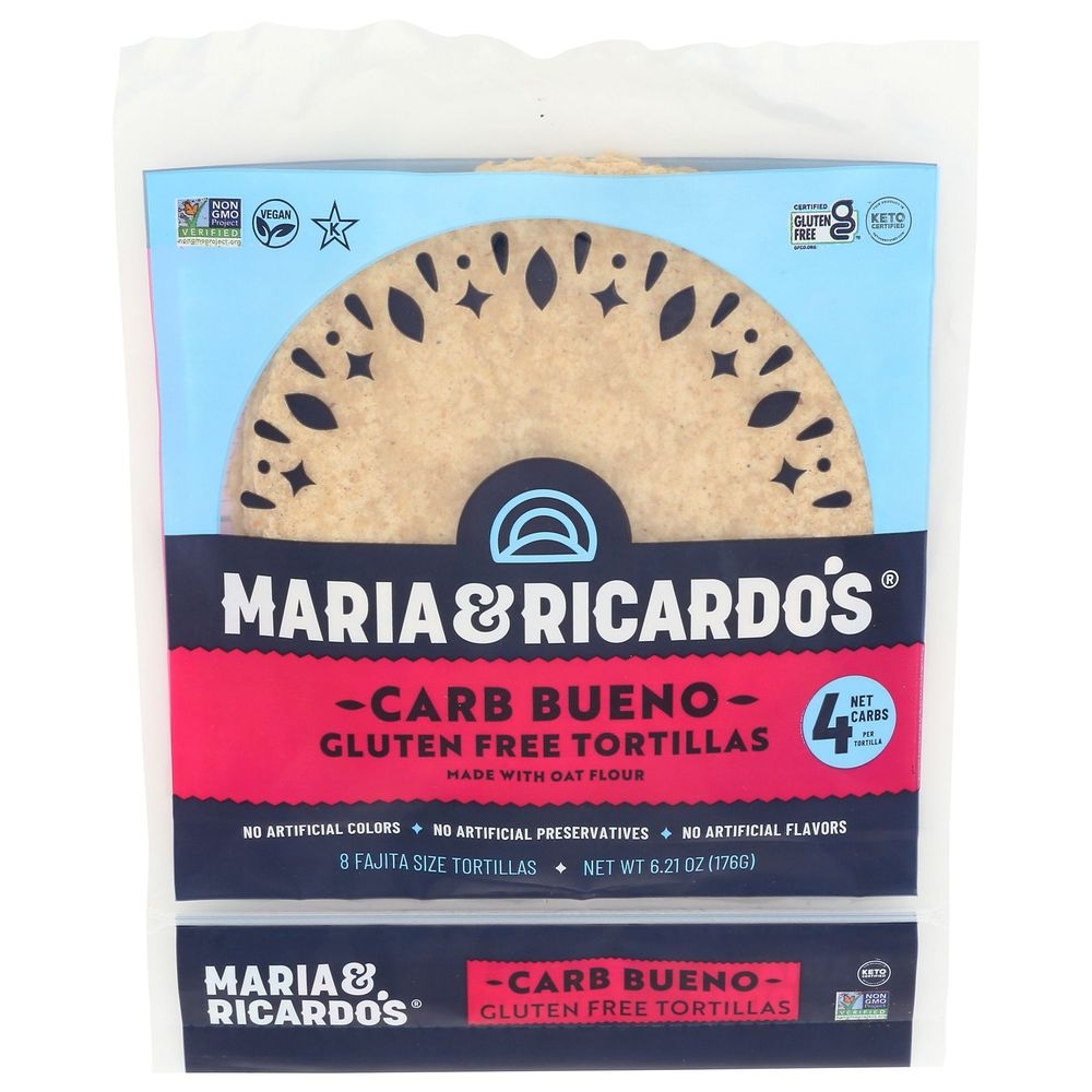 Maria and Ricardos Carb Bueno 6 inch Gluten Free Tortilla, 8 count -- 8 per case.