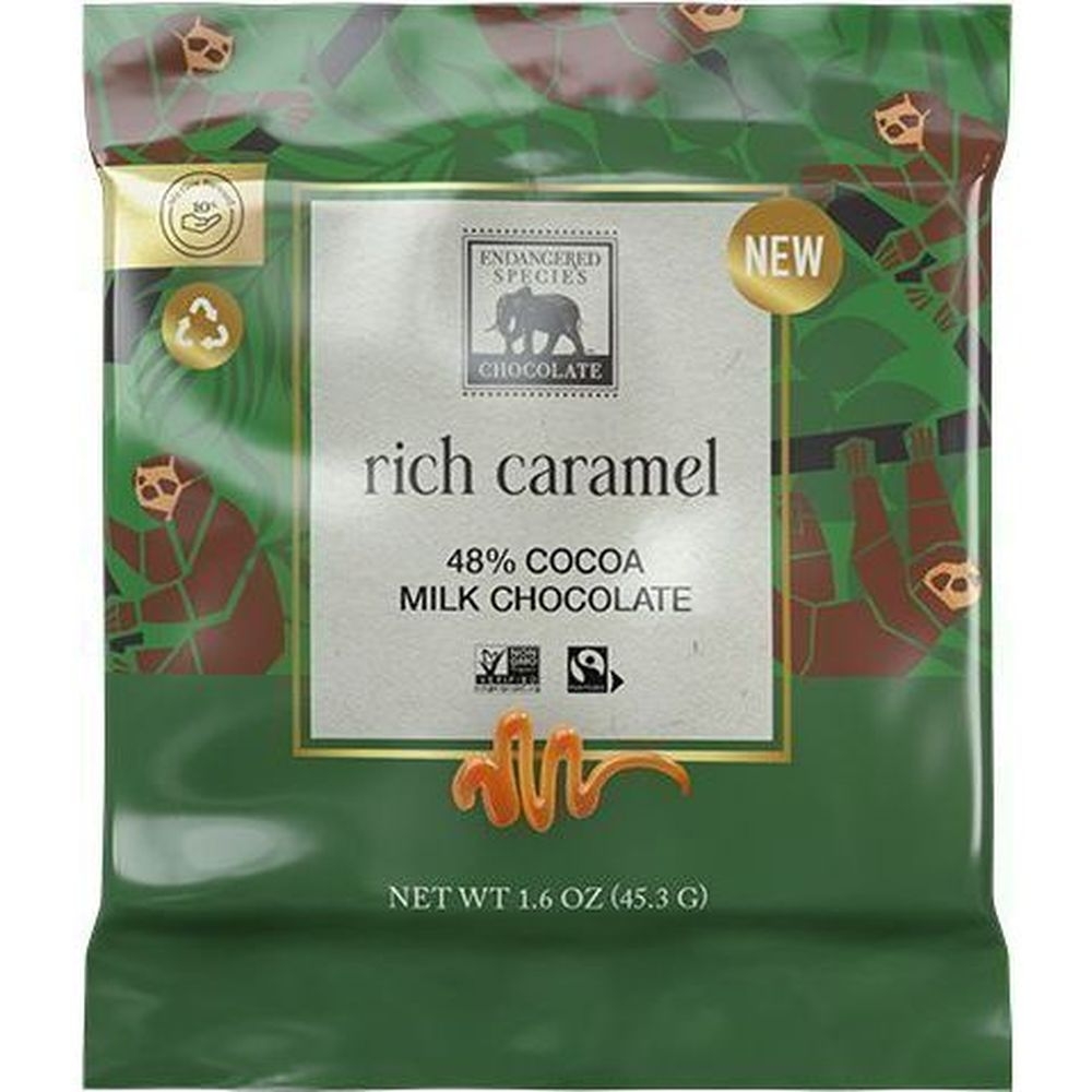 Endangered Species Rich Caramel 48 Percent Milk Chocolate, 1.6 Ounce -- 12 per case