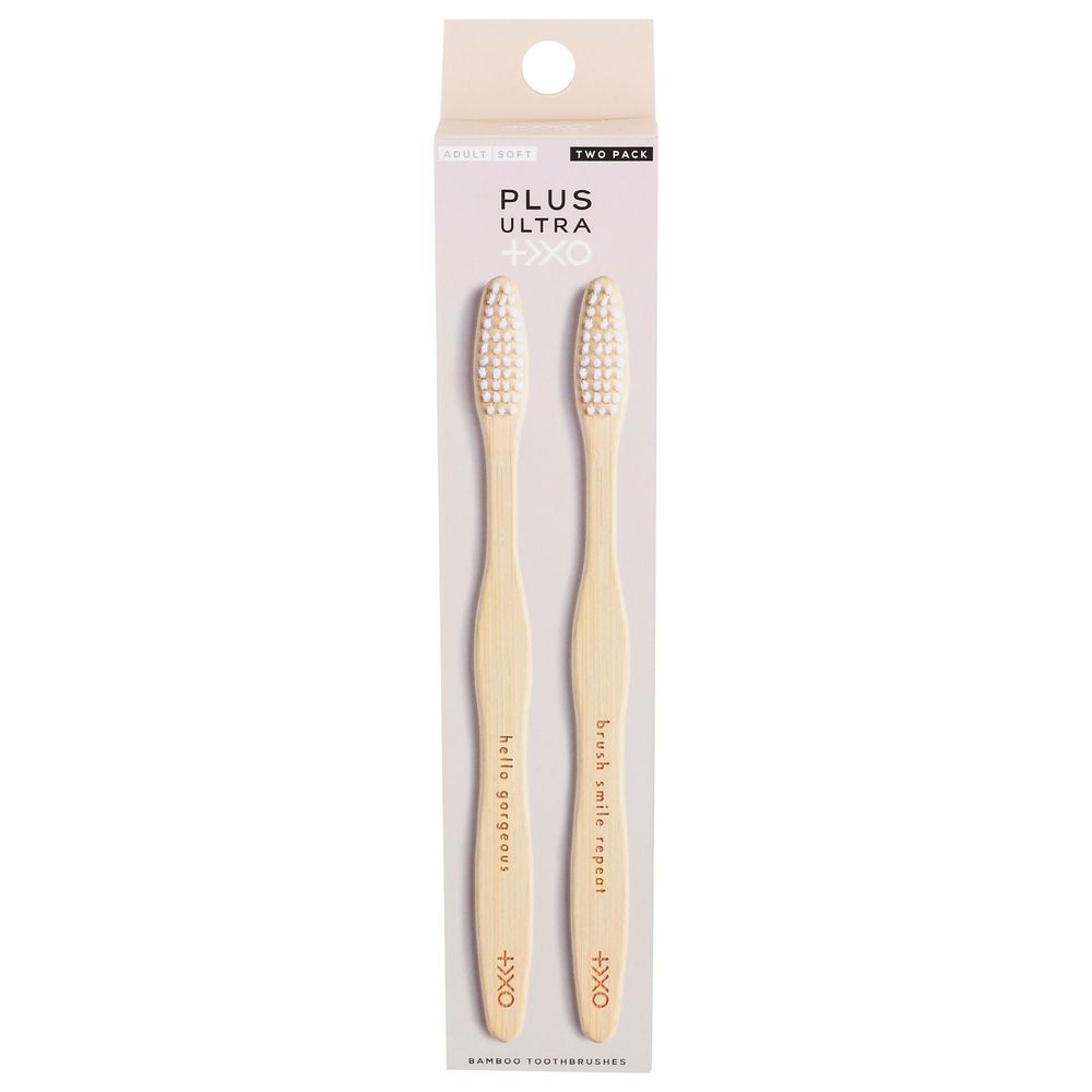 Plus Ultra Bamboo Soft Toothbrush for Adult, 2 count -- 12 per case
