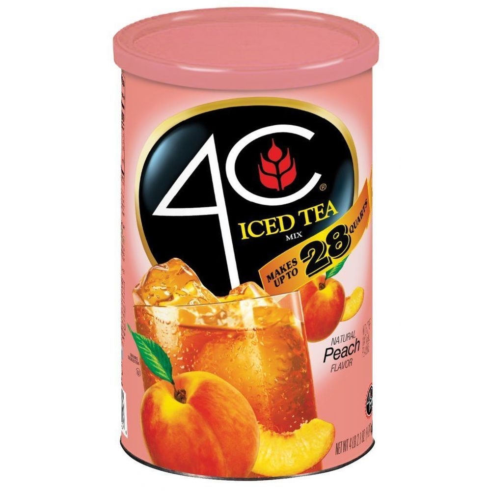 4C Foods Peach Iced Tea Mix, 66.1 Ounce -- 3 per case