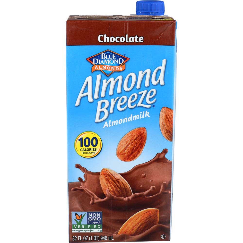 Almond Breeze Chocolate Almond Milk, 32 Ounce -- 12 per case.