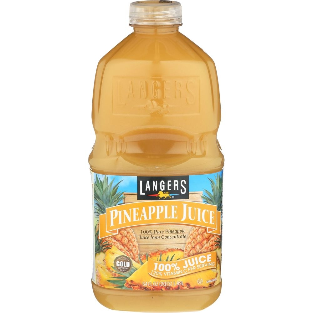 Langers Pineapple Juice, 64 Fluid Ounce -- 8 per case