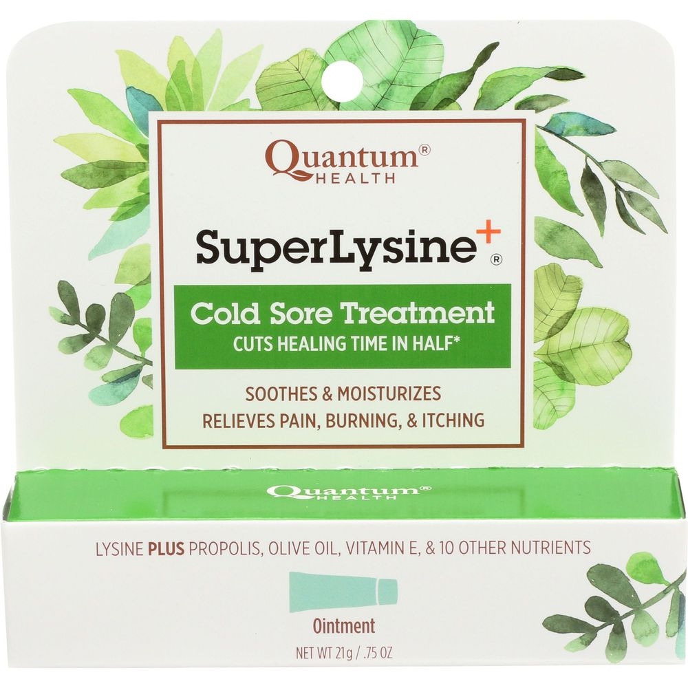Quantum SuperLysine Plus Cold Sore Treatment Ointment, 0.75 Ounce