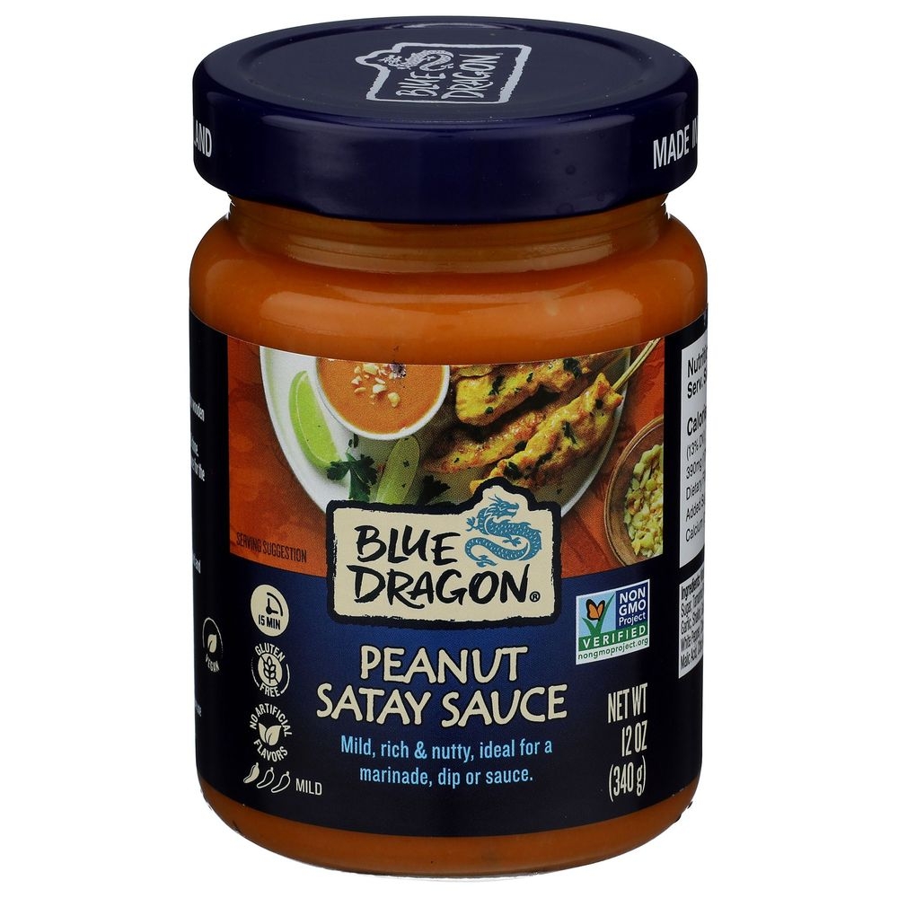Blue Dragon Peanut Satay Sauce, 12 Fluid Ounce -- 6 per case