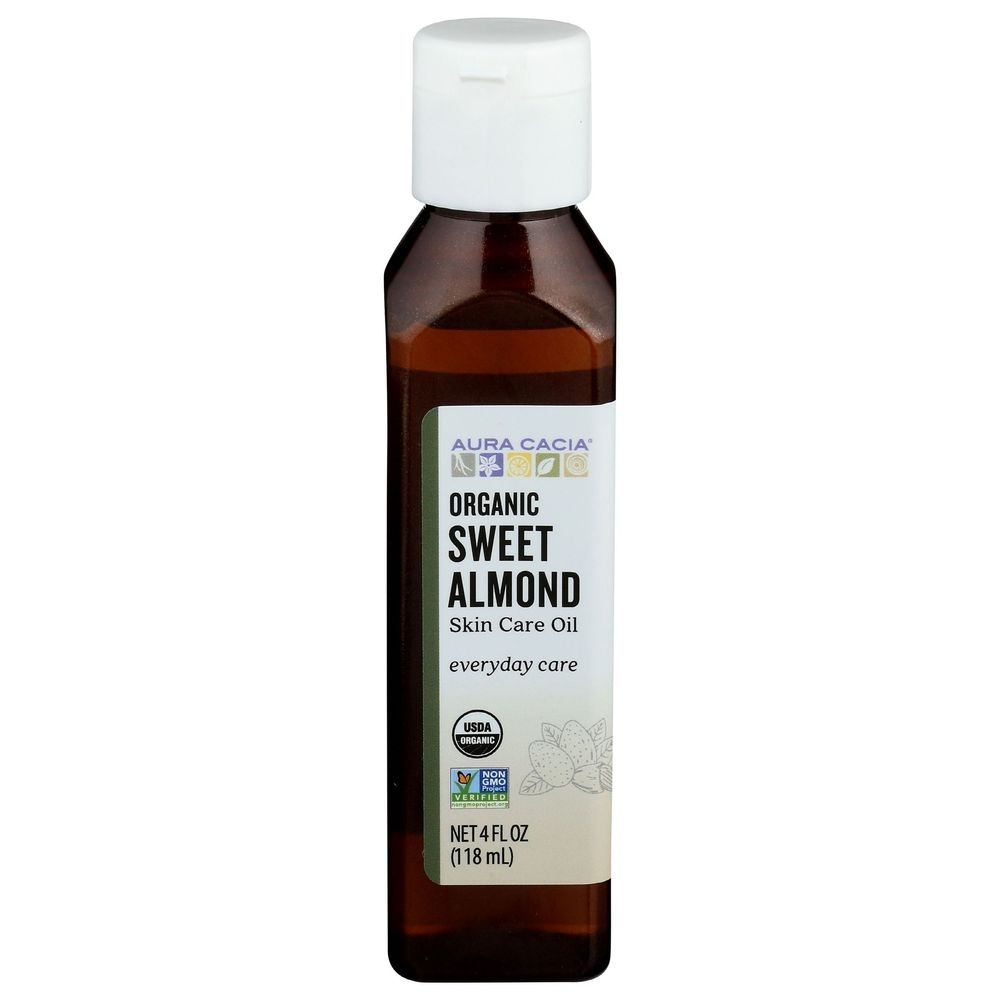 Aura Cacia Organic Sweet Almond Skin Care Oil, 4 Ounce