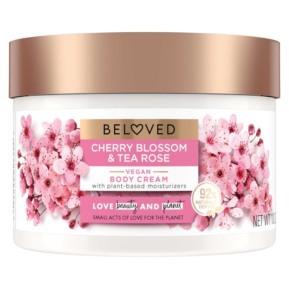 Love Beauty and Planet Beloved Cherry Blossom and Tea Rose Body Cream, 10 Ounce -- 6 per case