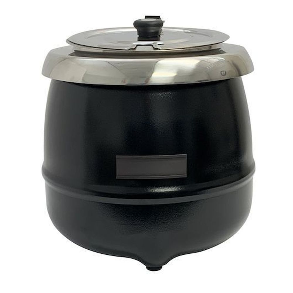 Global Solutions Black Soup Kettle, 10 1/2 Quart Capacity