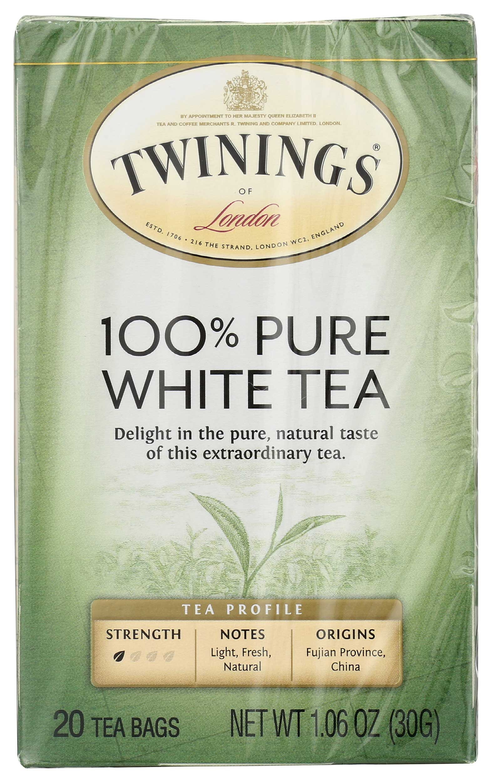 Twinings Pure White Tea, 20 count per pack -- 6 per case