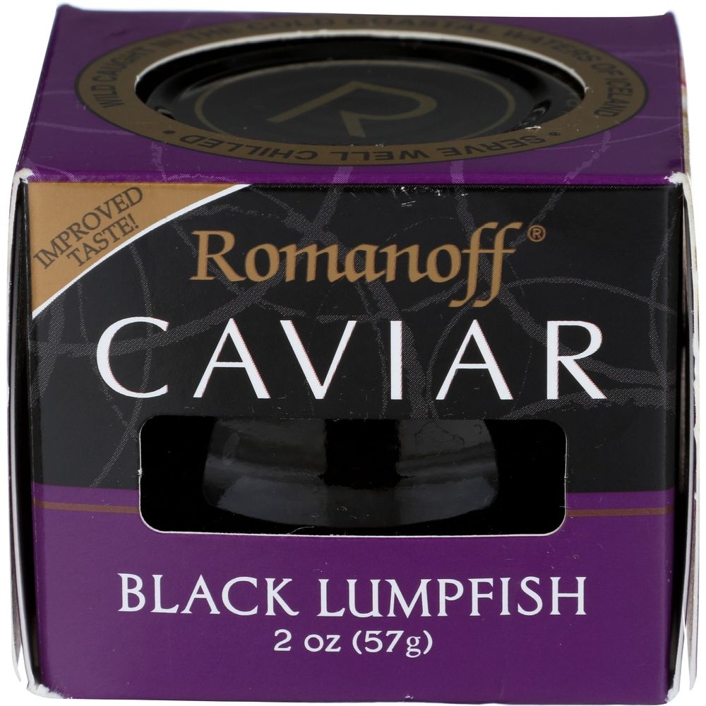 Romanoff Caviar Black Lumpfish, 2 Ounce -- 6 per case