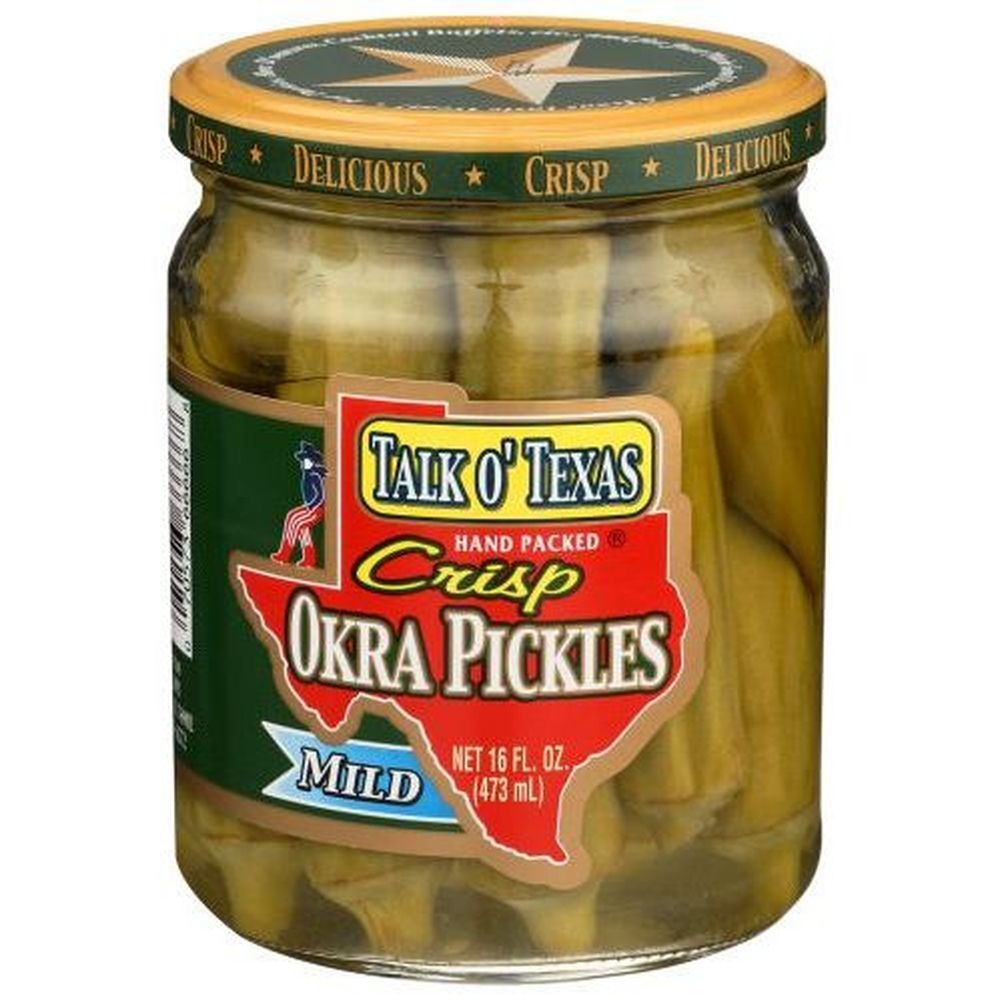 Talk O Texas Mild Crisp Okra Pickles, 16 Ounce -- 12 per case