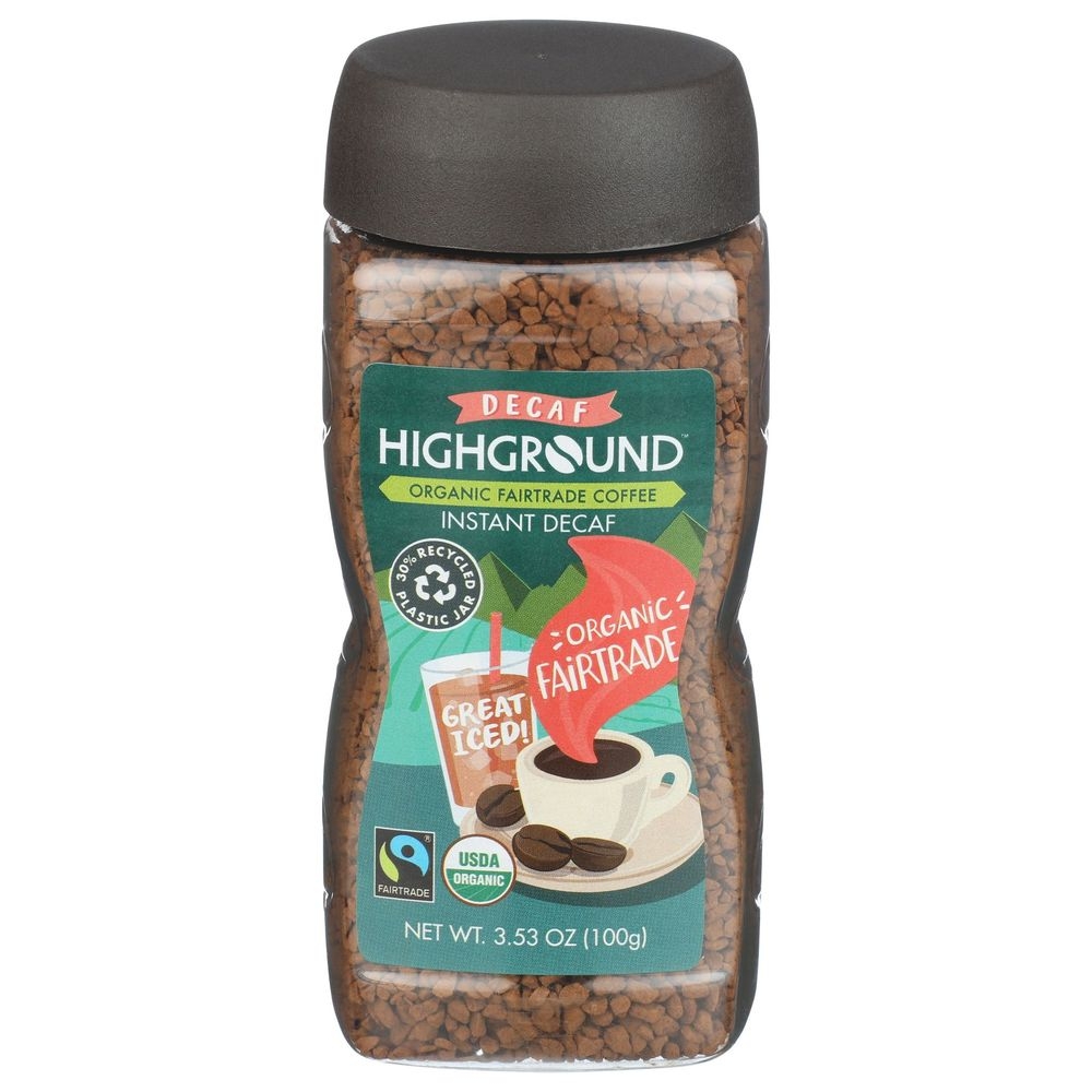 Highground Organic Decaf Instant Coffee, 3.53 Ounce -- 6 per case