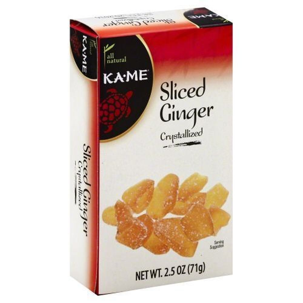 KA-ME Crystallized Sliced Ginger, 2.5 Ounce -- 12 per case