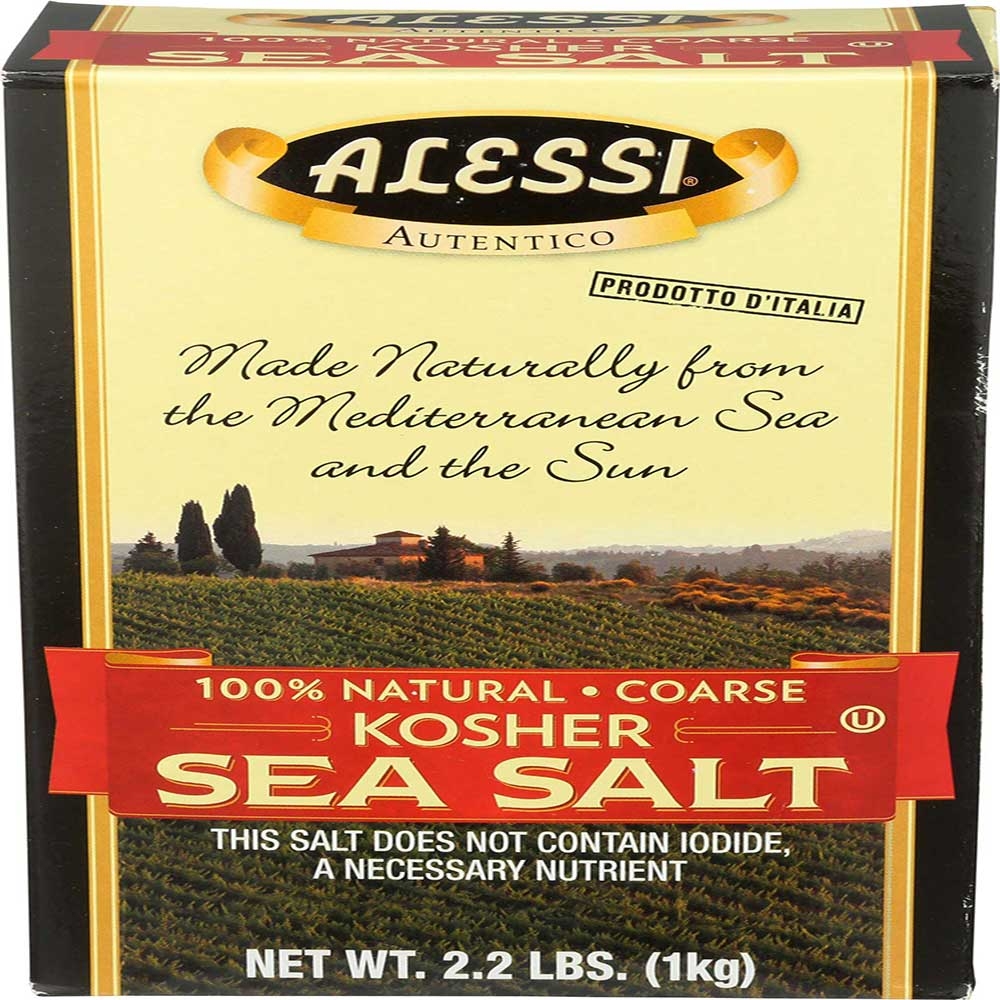 Alessi Kosher Sea Salt, 1 Kilogram -- 6 per case