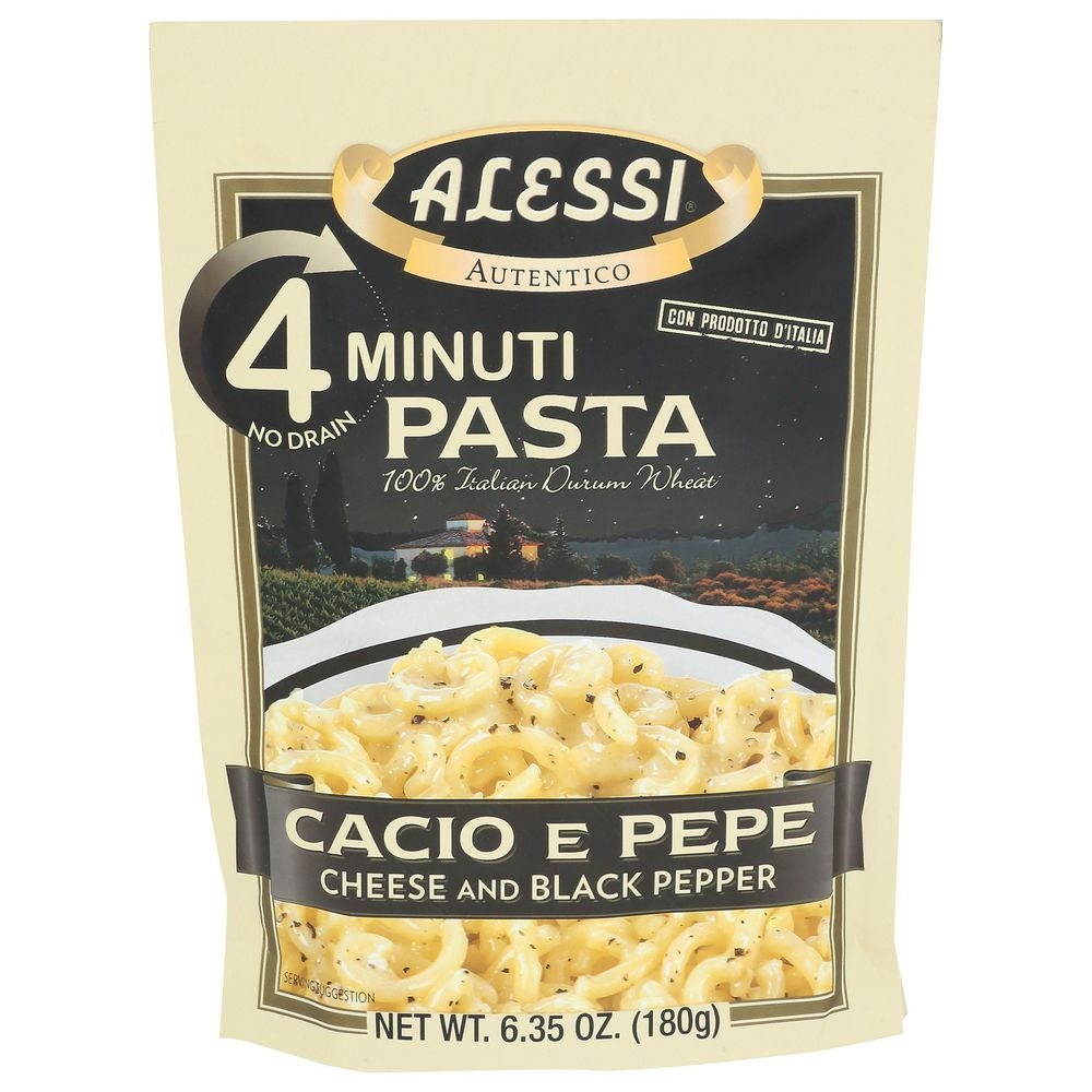 Alessi Cacio E Pepe Quick 4 Minute Pasta, 6.35 Ounce -- 6 per case
