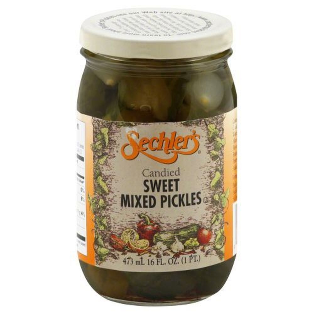Sechlers Candied Sweet Mixed Pickles, 16 Ounce -- 6 per case