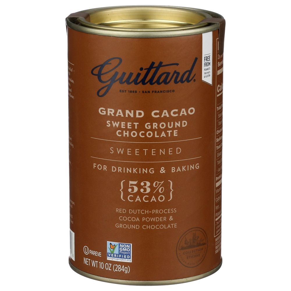 Guittard Grand Cacao Sweet Chocolate Powder for Drinking and Baking, 10 Ounce -- 9 per case