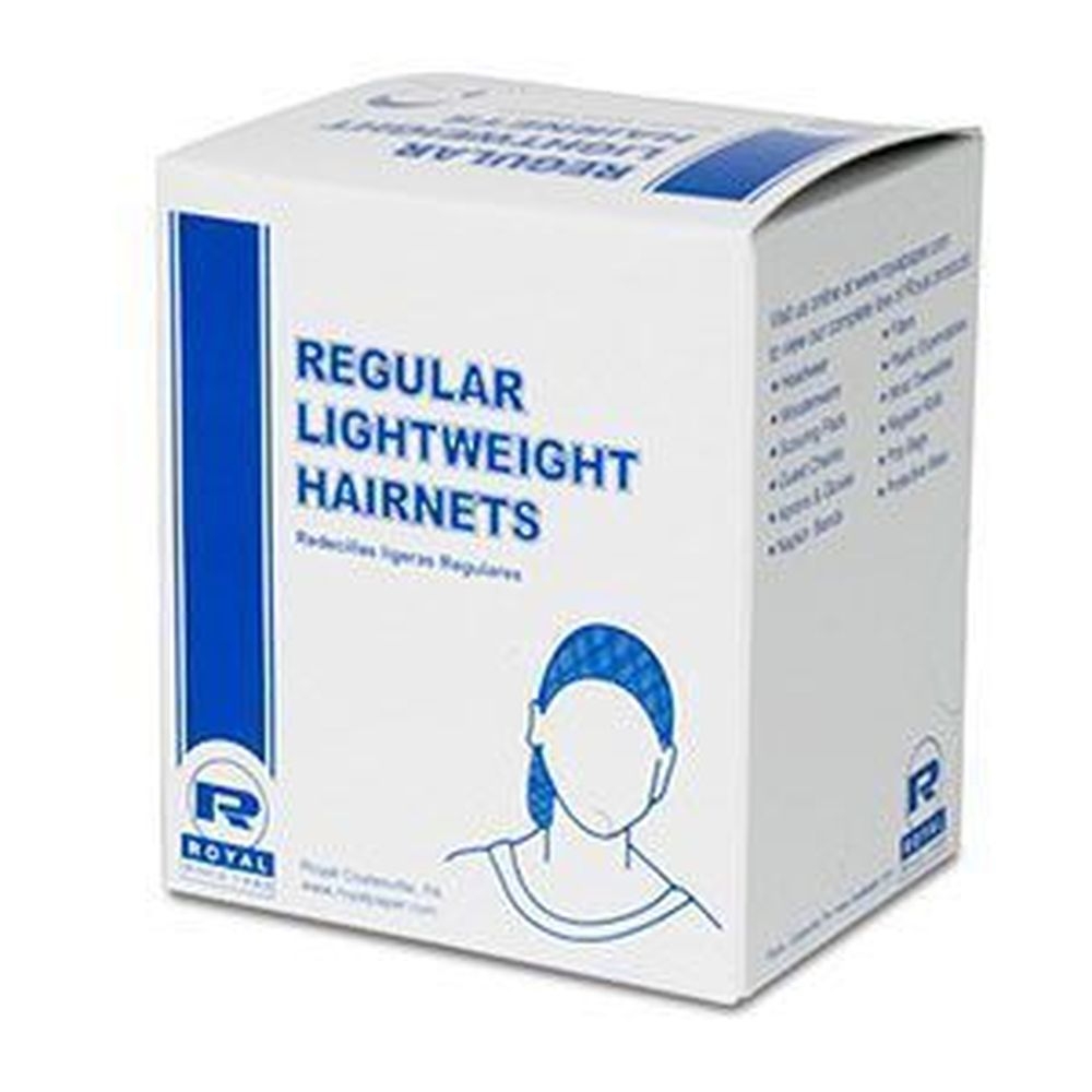 AmerCareRoyal Dark Brown Lightweight Latex Free Hairnet, 24 inch -- 144 per case