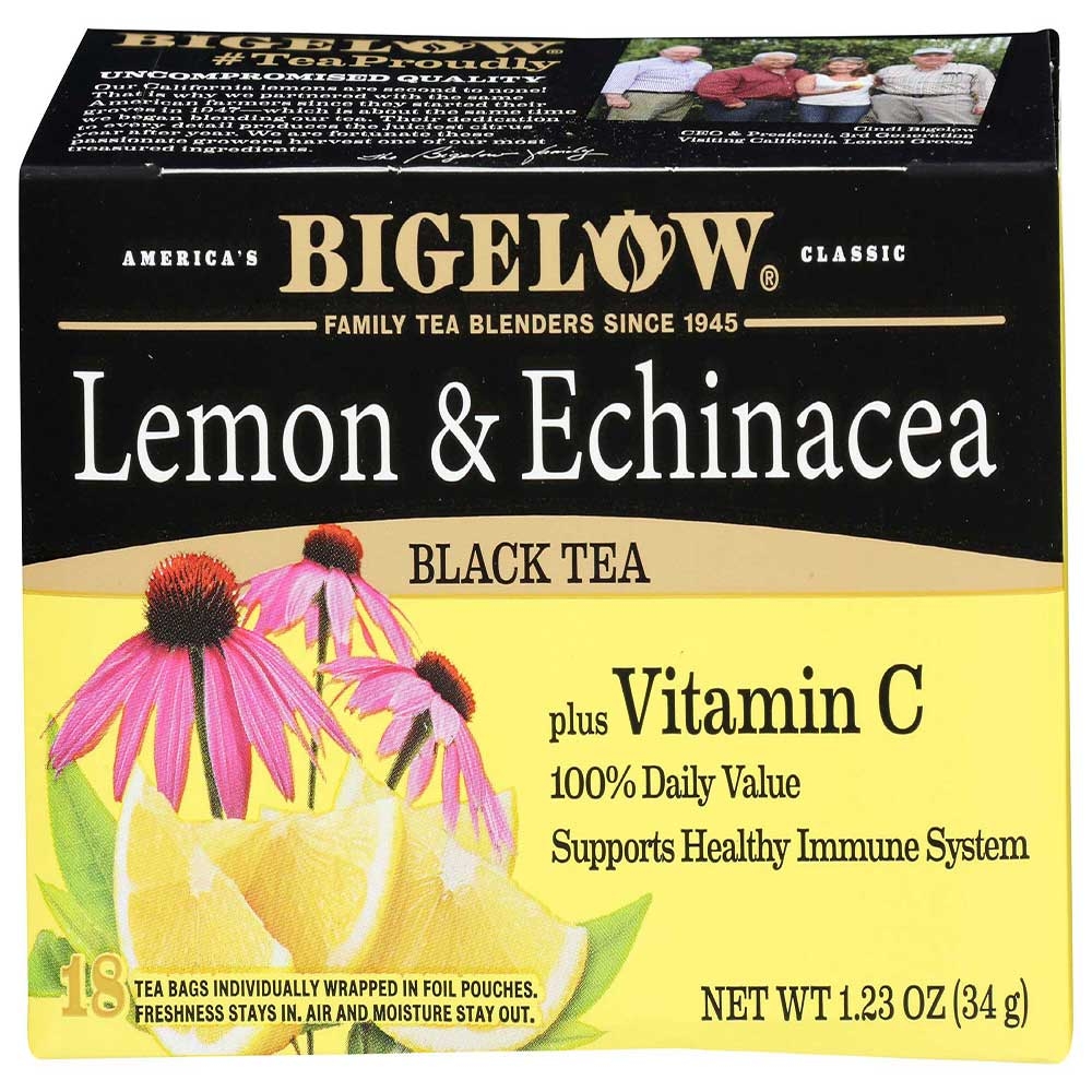 Bigelow Lemon and Echinacea Black Tea, 1.23 Ounce -- 6 per case