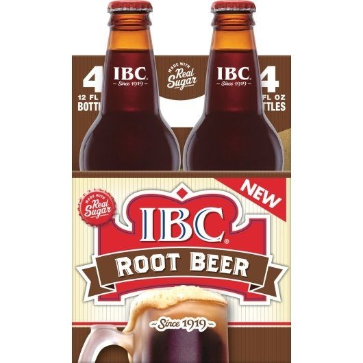 IBC Cane Sugar Root Beer, 4 count per pack -- 6 per case.