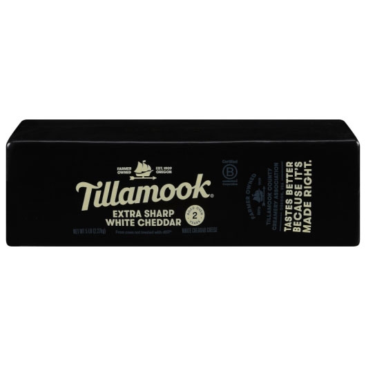 Tillamook Vintage White Extra Sharp Cheddar Cheese, 5 Pound -- 2 per case.