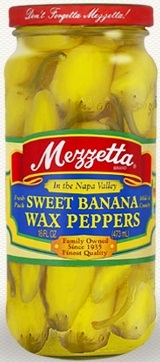 Mezzetta Sweet Banana Wax Pepper, 16 Ounce -- 6 per case