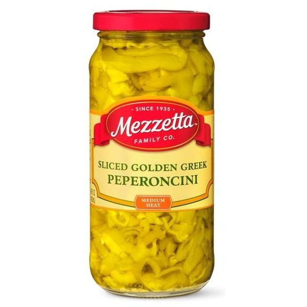 Mezzetta Deli Sliced Golden Greek Pepperoncini, 16 Ounce -- 6 per case