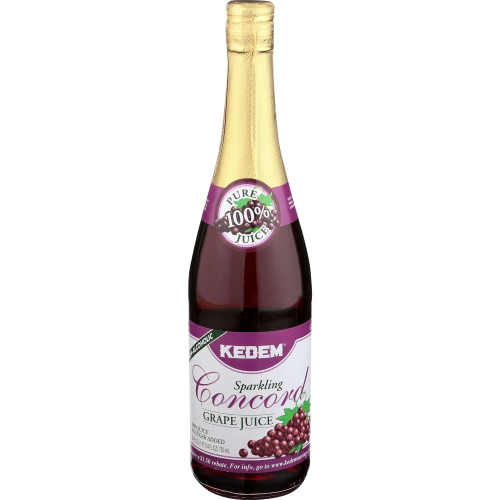 Kedem Sparkling Concord Grape Juice, 25.4 Fluid Ounce -- 12 per case