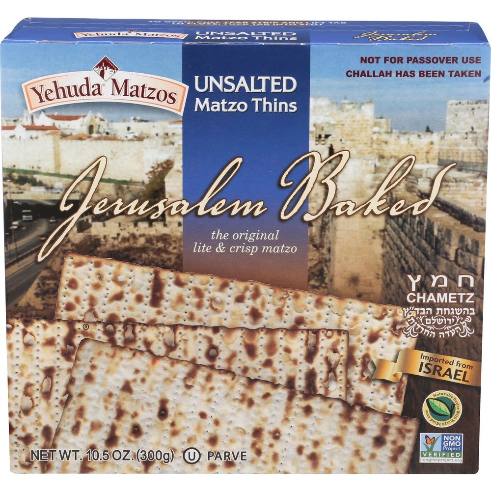Yehuda Unsalted Matzo Thins, 10.5 Ounce -- 12 per case