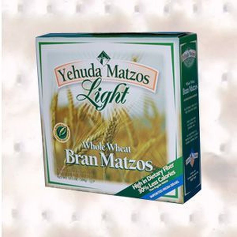 Yehuda Light Bran Whole Wheat Matzos, 10.5 Ounce -- 12 per case
