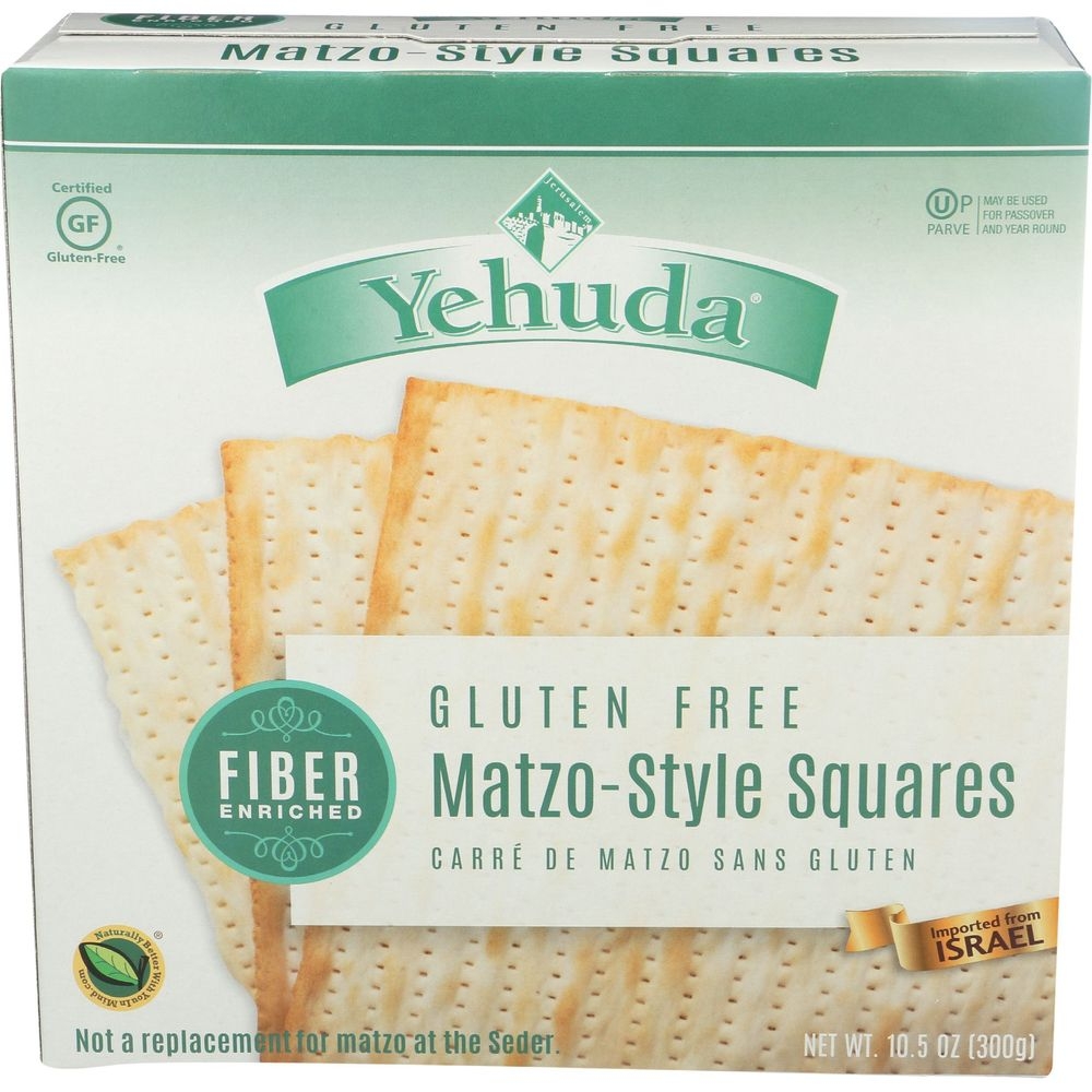 Yehuda High Fiber Matzo Style Squares, 10.5 Ounce -- 12 per case
