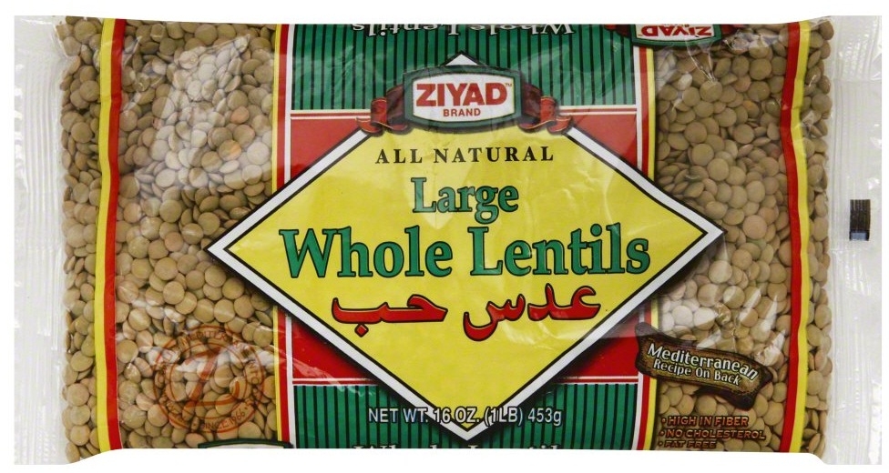 Ziyad Large Whole Lentil, 16 Ounce -- 6 per case