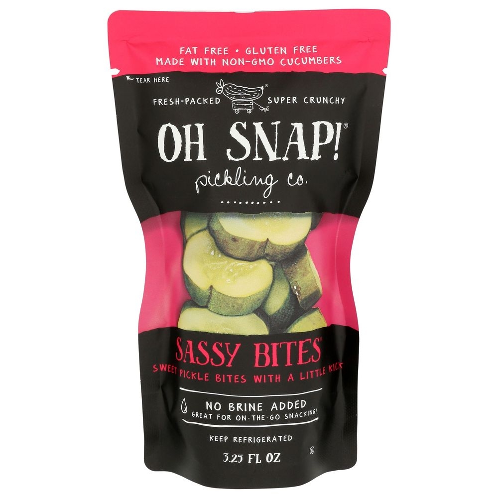 Oh Snap Sassy Sweet Pickle Bites, 3.25 Fluid Ounce -- 12 per case