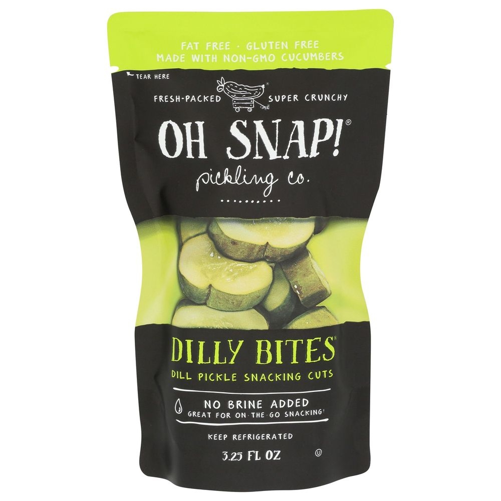 Oh Snap Dilly Bites Fresh Dill Pickle Snacking Cuts, 3.5 Ounce -- 12 per case