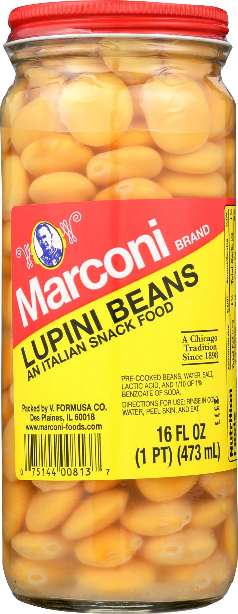 Marconi Lupini Beans, 16 Ounce -- 12 per case