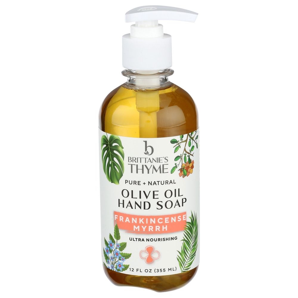 Brittanies Thyme Frankincense Myrrh Olive Oil Hand Soap, 12 Fluid Ounce -- 3 per case