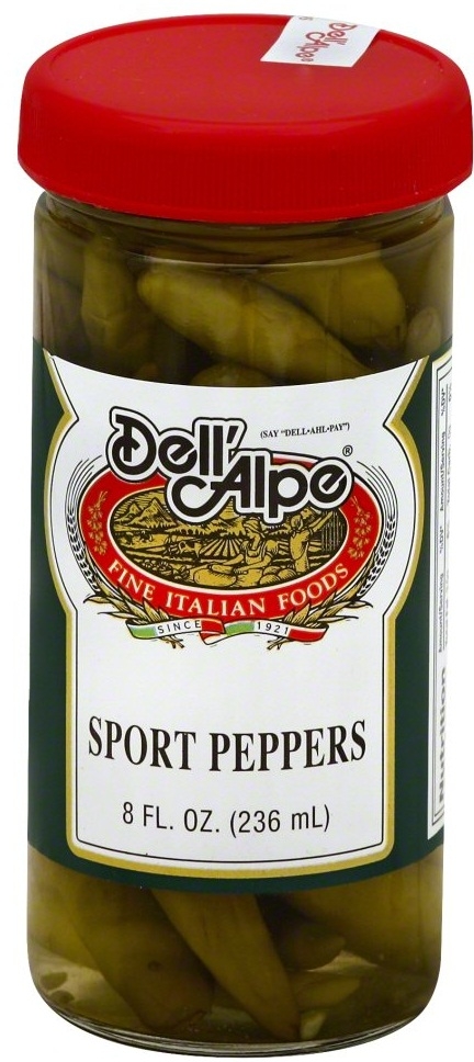 Dell Alpe Sport Peppers, 8 Ounce -- 12 per case