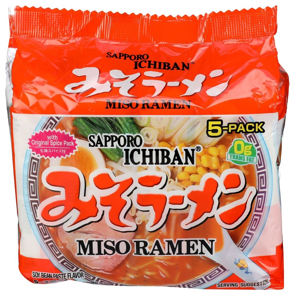 Sapporo Ichiban Miso Ramen, 17.5 Ounce -- 6 per case