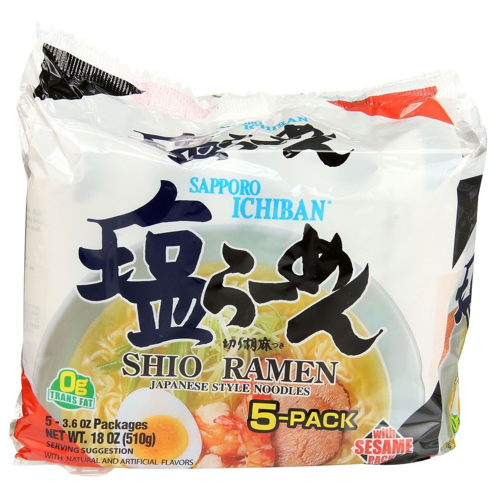 Sapporo Ichiban Shio Ramen, 17.5 Ounce -- 6 per case