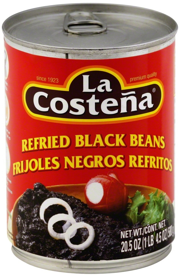 La Costena Refried Black Bean, 20.5 Ounce -- 12 per case