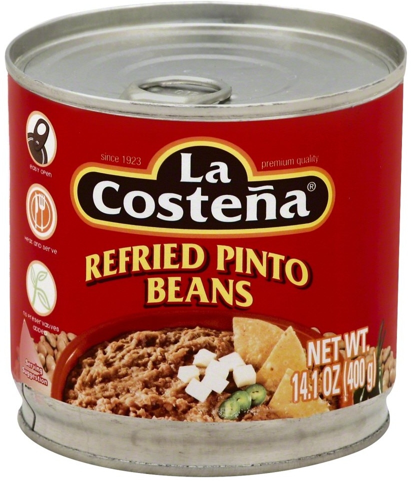 La Costena Refried Pinto Bean, 14.1 Ounce -- 12 per case