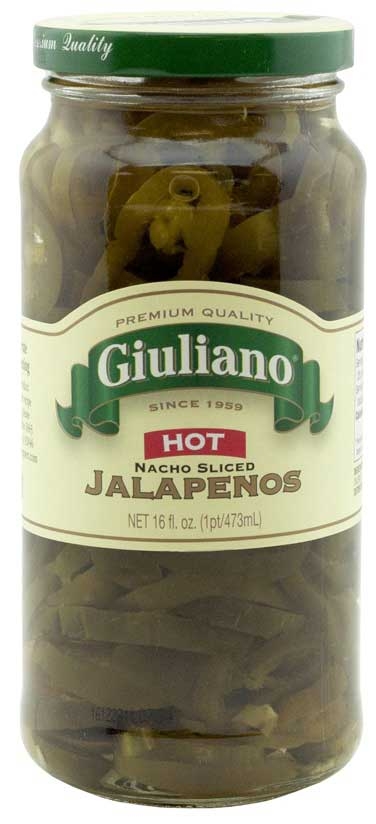 Giuliano Hot Nacho Sliced Jalapenos, 16 Ounce -- 6 per case
