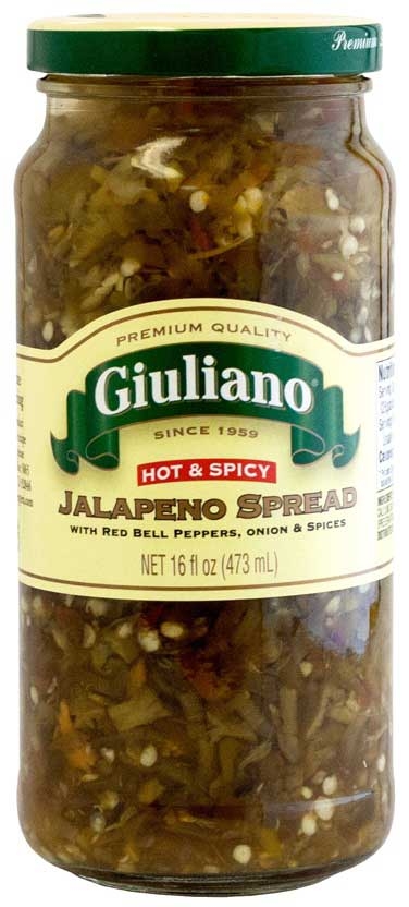 Giuliano Hot and Spicy Jalapeno Spread, 16 Ounce -- 6 per case